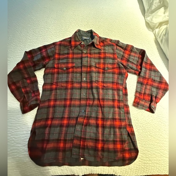Pendleton Vintage Red and Black Plaid Shirt size 16 - Picture 1 of 5